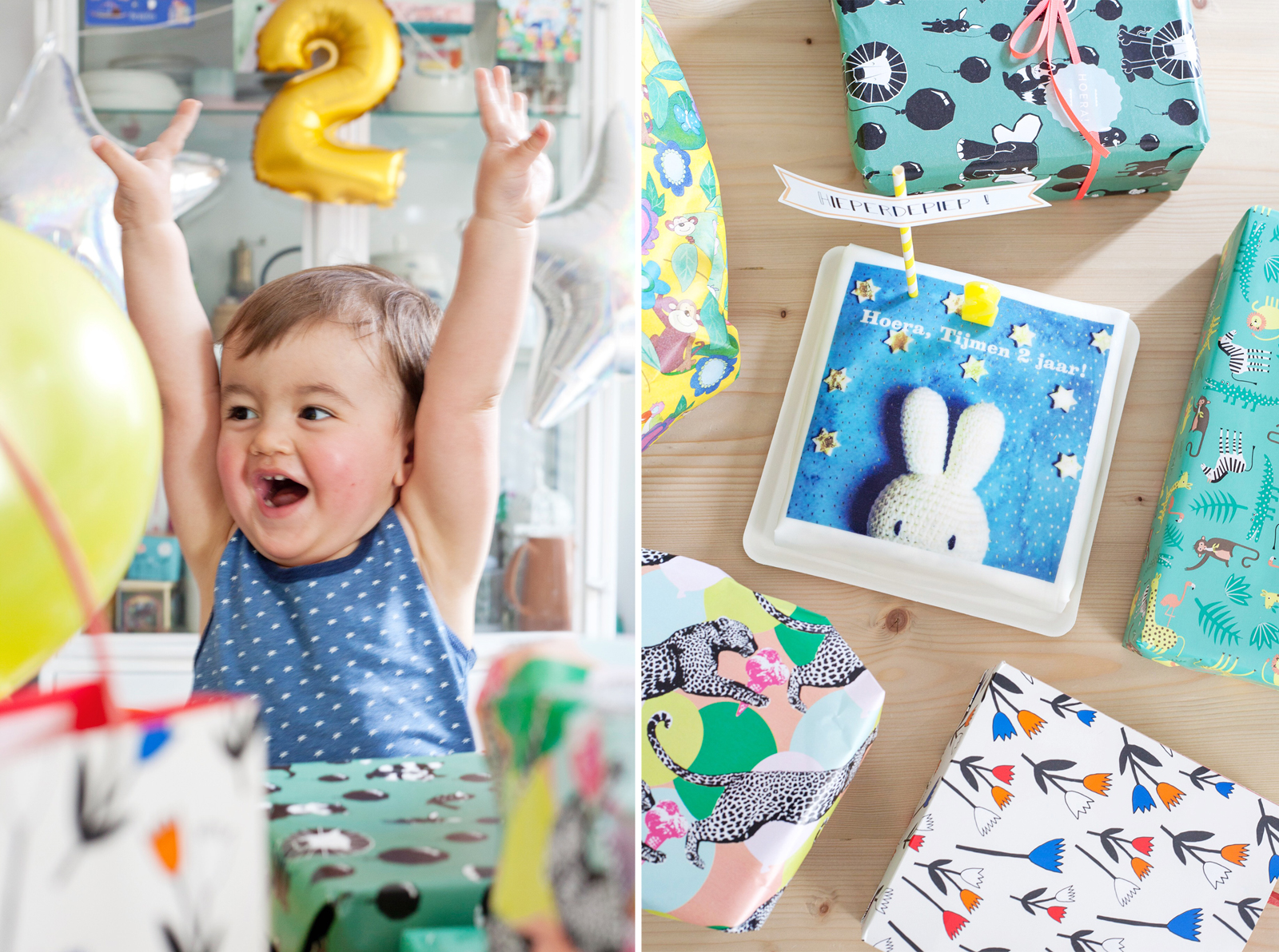 Tijmen is 2 geworden + diy traktatie