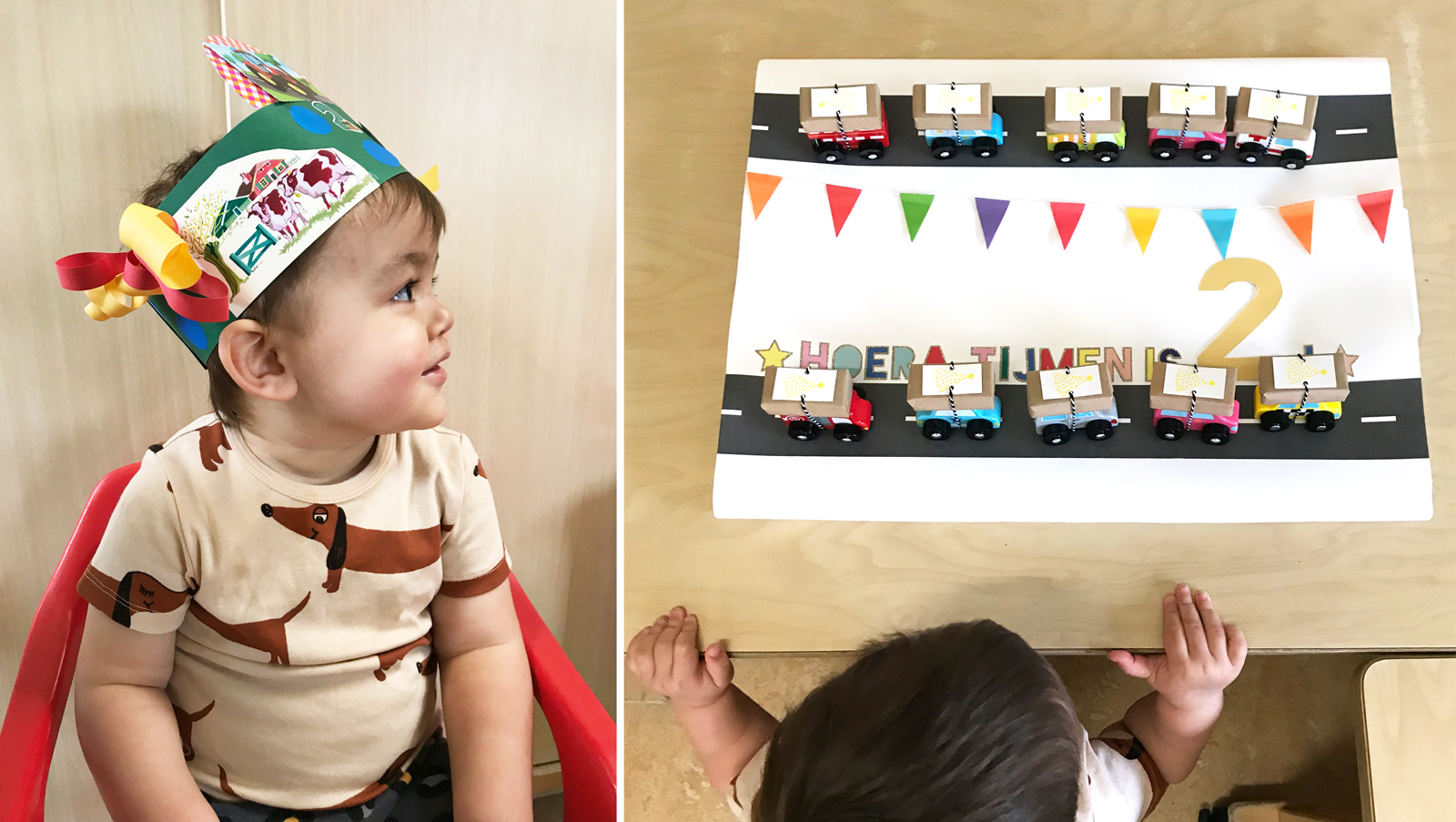 Tijmen is 2 geworden + diy traktatie